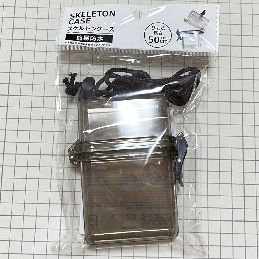 Amazon.co.jp: ・セリア スケルトンケース 黒 マルチケース 簡易